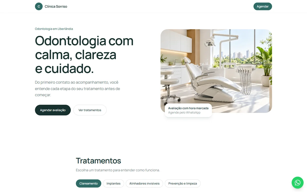 Modelo de consultório odontológico no computador